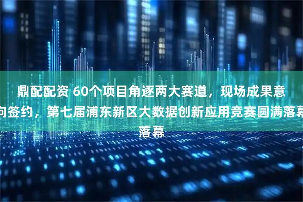 鼎配配资 60个项目角逐两大赛道，现场成果意向签约，第七届浦东新区大数据创新应用竞赛圆满落幕
